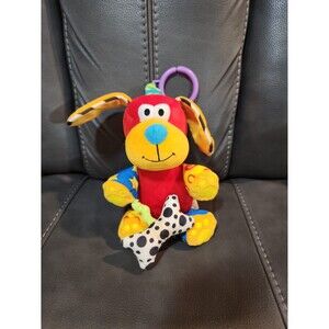Vintage Rare HTF Lamaze Pup Squeak Puppy  Plush Rattle Toy Baby Einstein